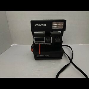 Polaroid OneStep Flash Camera - Black and Orange